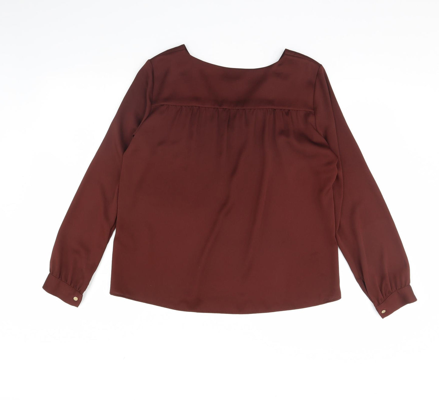 H&M Womens Brown   Basic Blouse Size 10