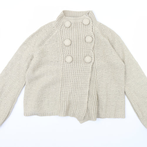 South Womens Beige   Cardigan Jumper Size 14