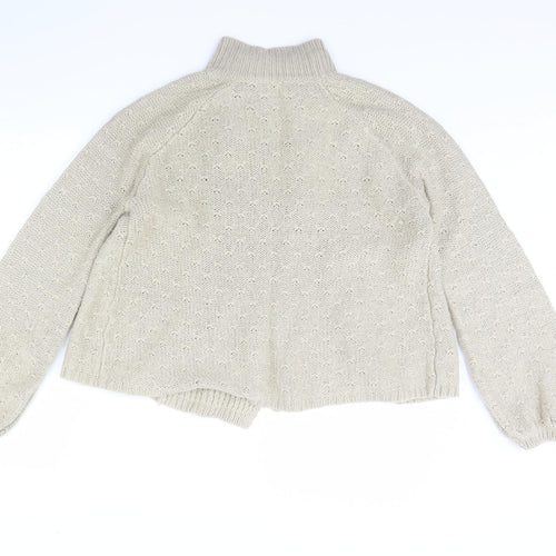 South Womens Beige   Cardigan Jumper Size 14