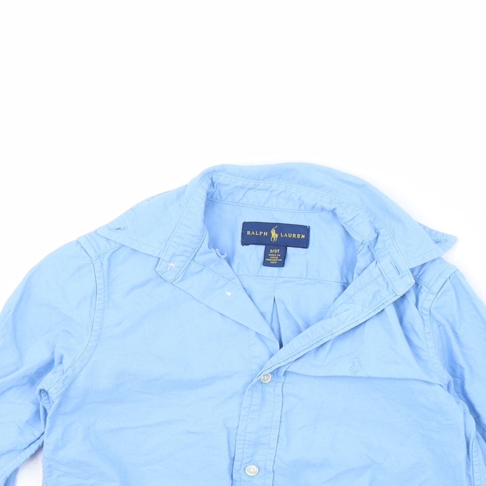 Ralph Lauren Boys Blue   Basic Button-Up Size 3 Years