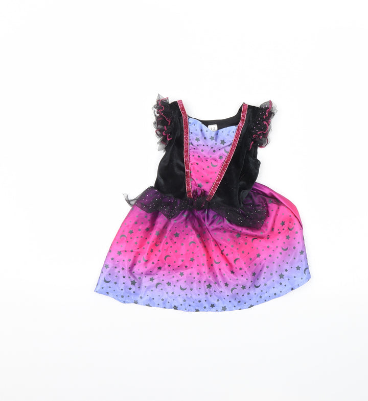 George Girls Black Fit & Flare Size 12 Months - halloween