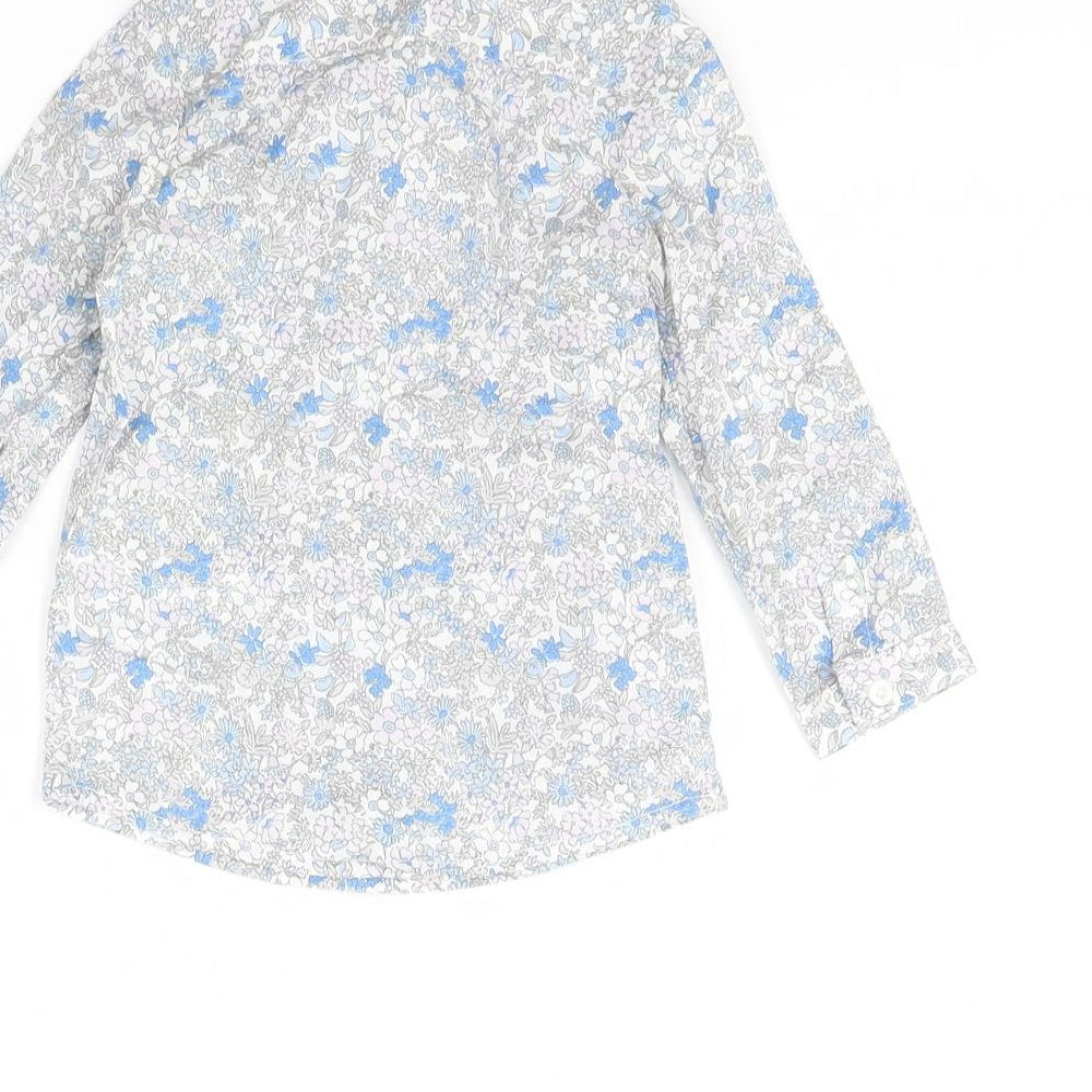 M&S Baby White Floral  Basic Button-Up Size 6-9 Months