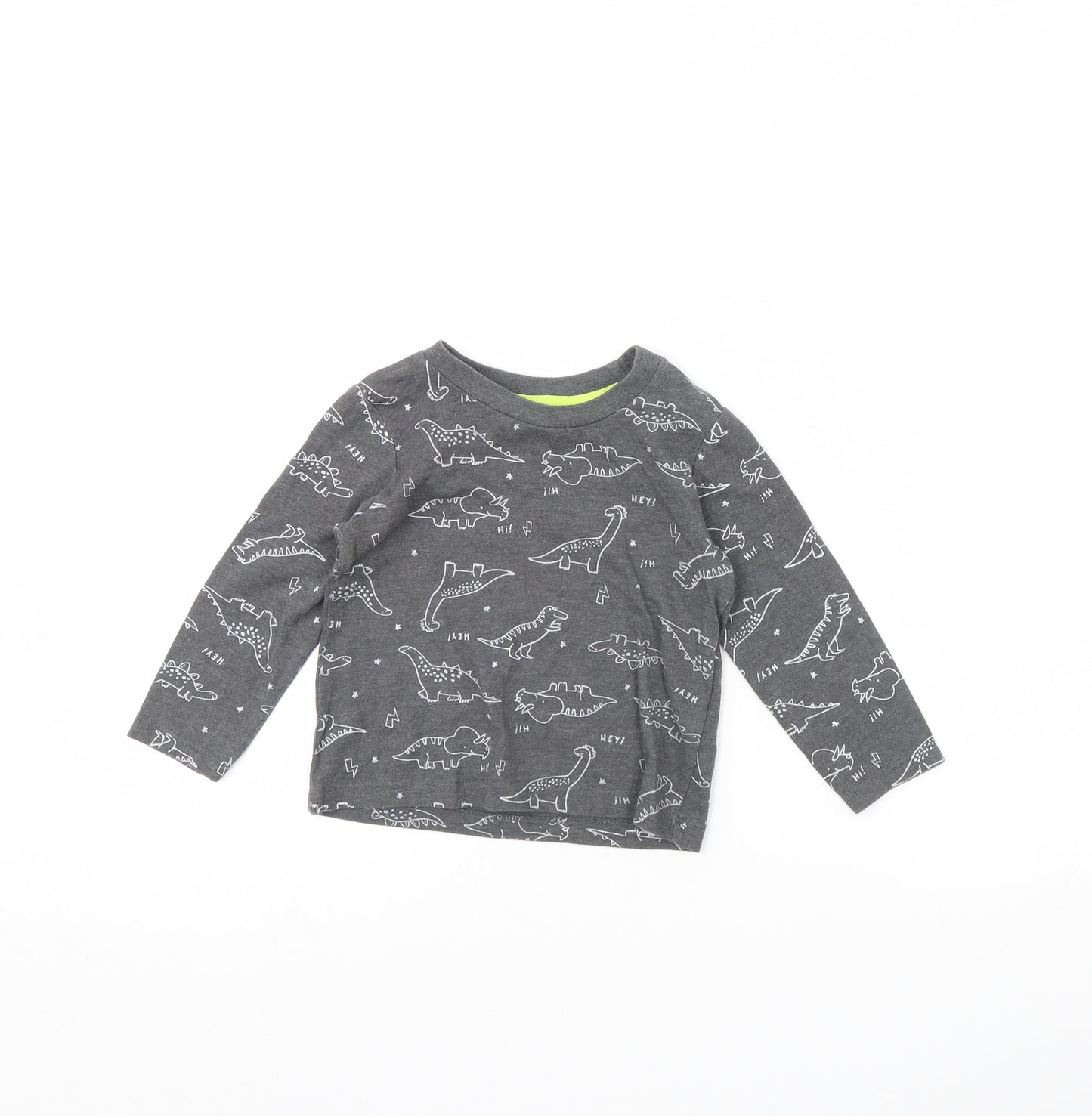 Primark Baby Grey Animal Print  Basic T-Shirt Size 18-24 Months