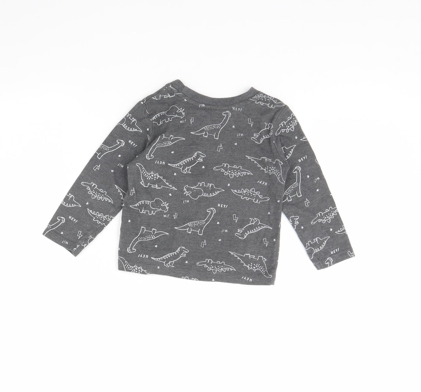 Primark Baby Grey Animal Print  Basic T-Shirt Size 18-24 Months