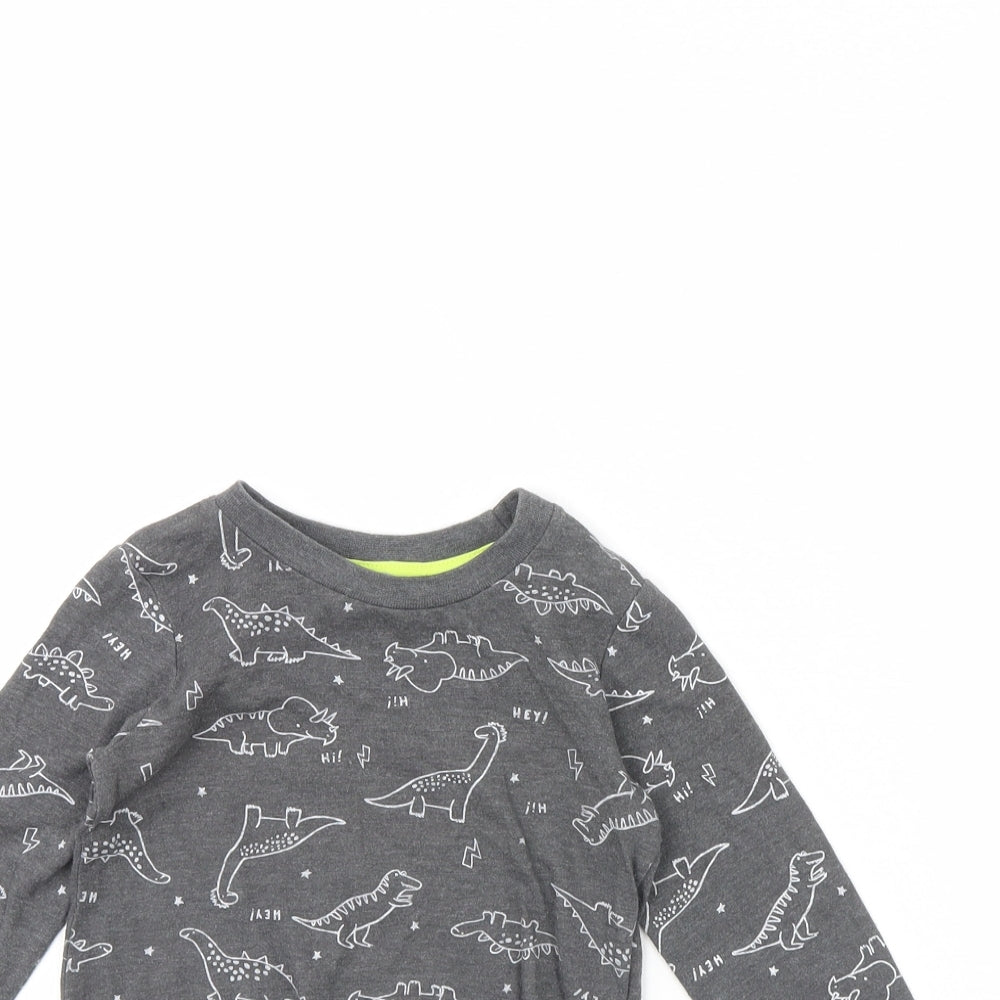 Primark Baby Grey Animal Print  Basic T-Shirt Size 18-24 Months