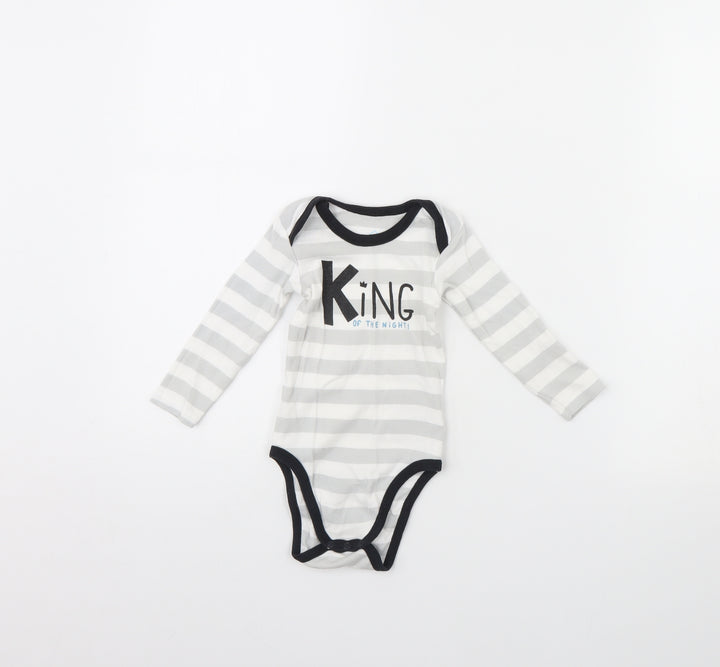 TEX Baby White Striped  Babygrow One-Piece Size 18 Months  - King