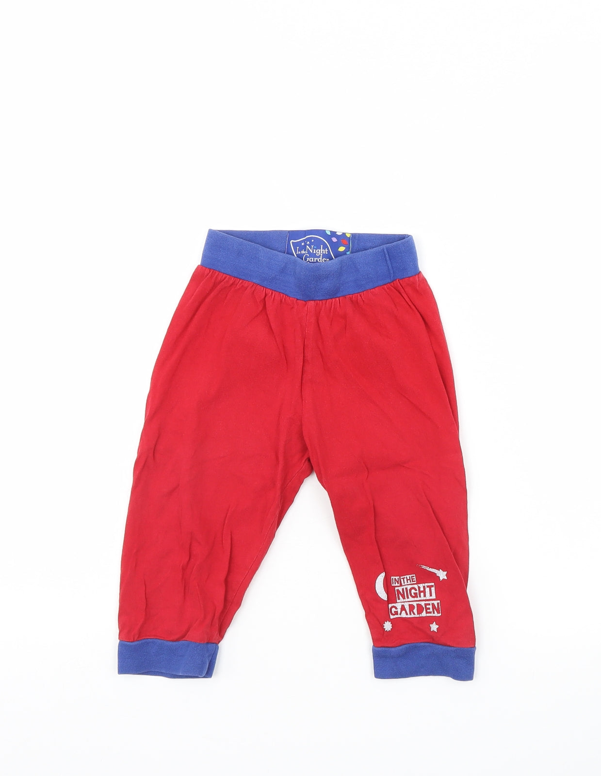 Preworn Boys Red Solid   Pyjama Pants Size 2 Years  - In the Night Garden