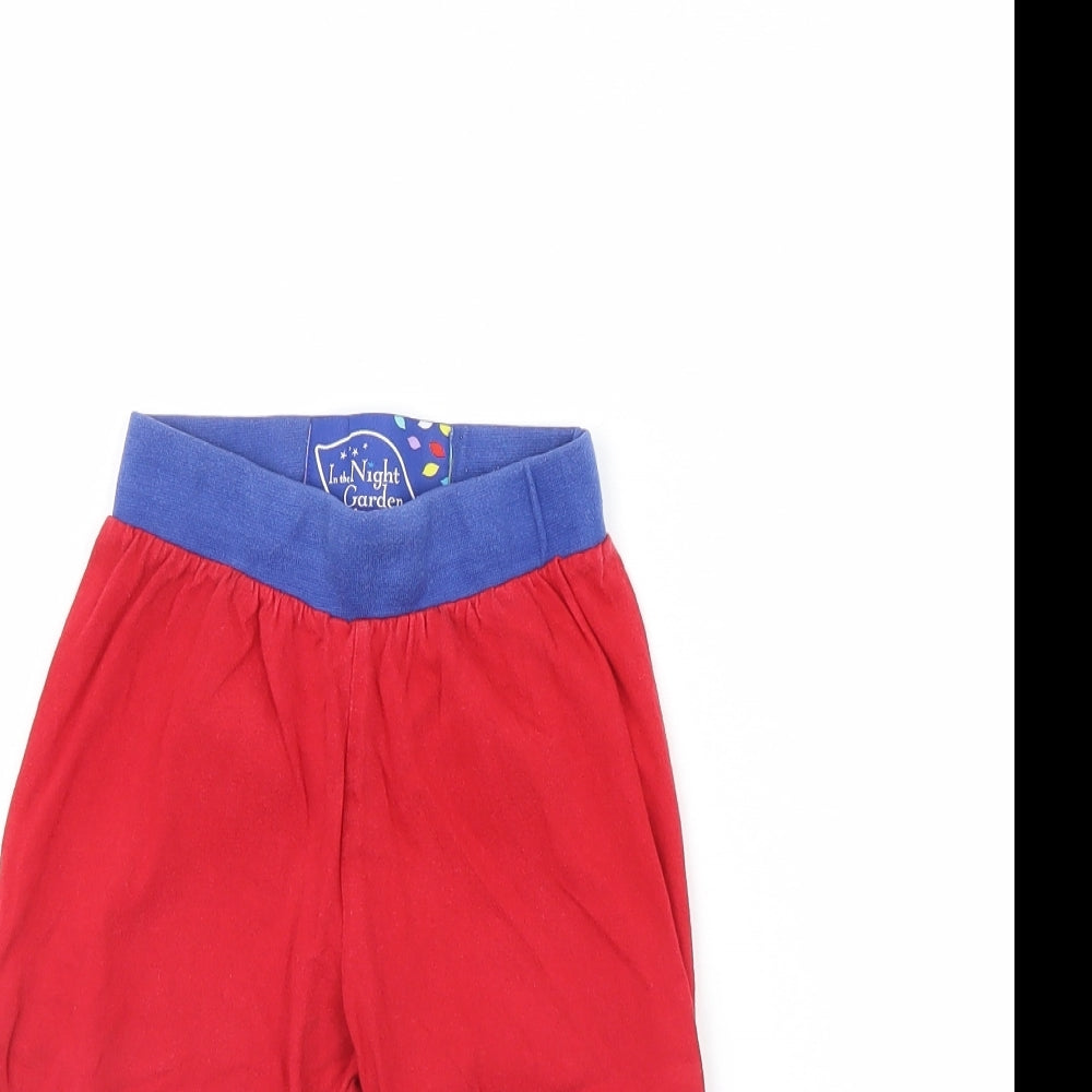 Preworn Boys Red Solid   Pyjama Pants Size 2 Years  - In the Night Garden