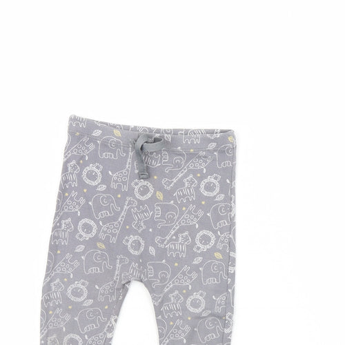 Matalan Baby Grey Animal Print  Jogger Trousers Size 12 Months