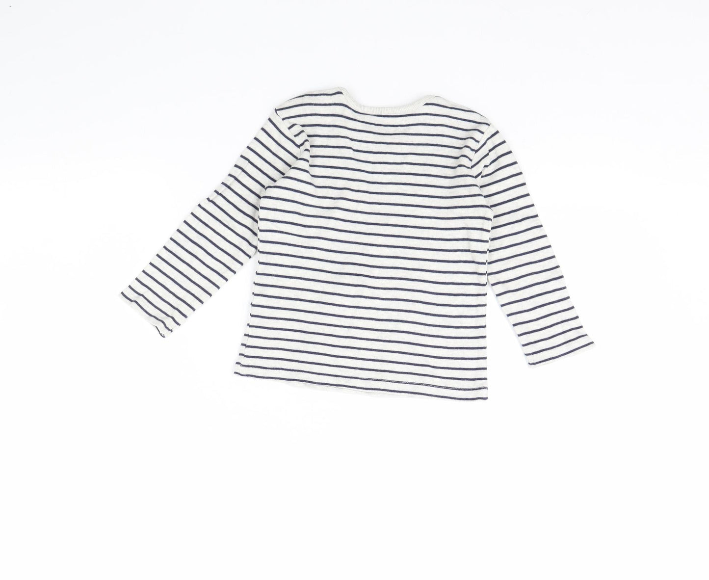 George Baby Grey Striped  Basic T-Shirt Size 12 Months