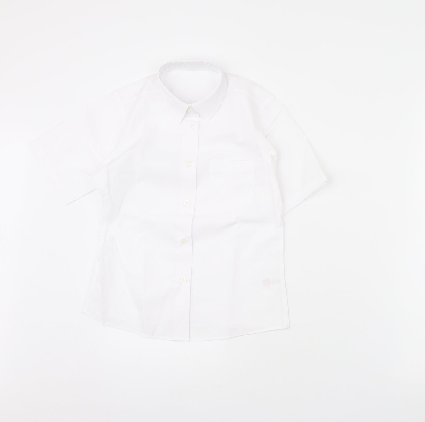 TU Girls White   Basic Button-Up Size 9 Years  - school