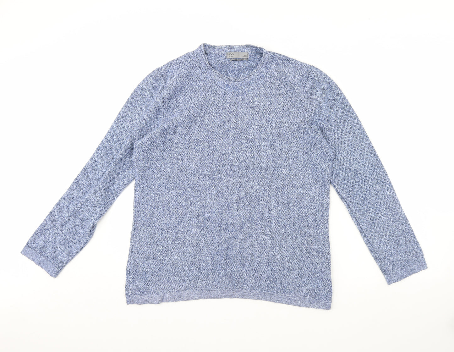 M&S Mens Blue   Pullover Jumper Size L