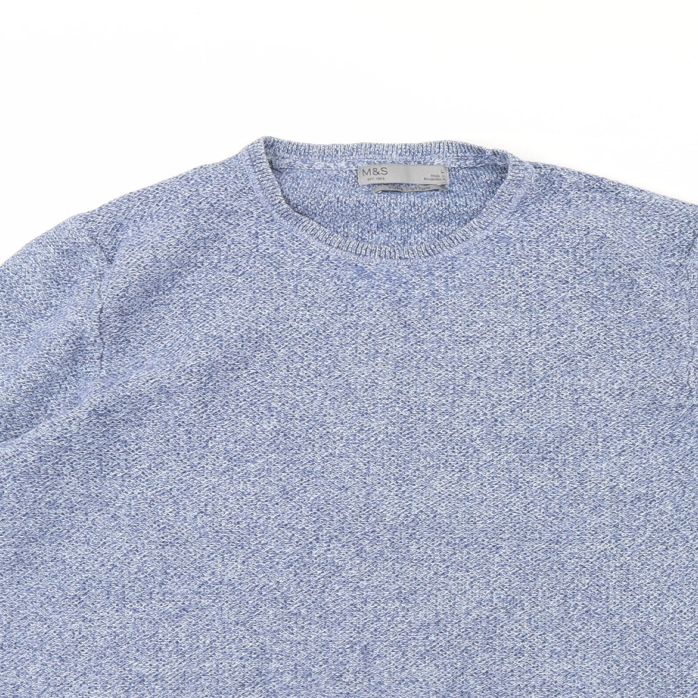 M&S Mens Blue   Pullover Jumper Size L