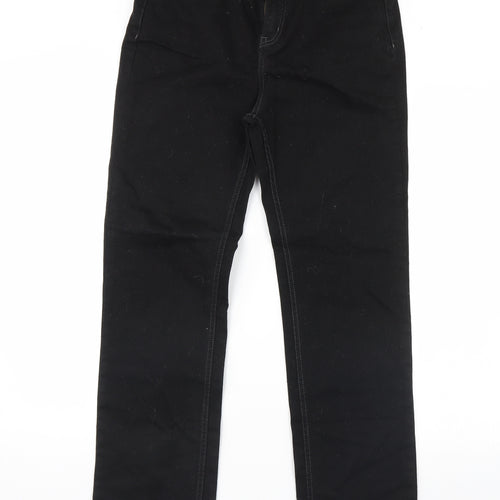 m&s Womens Black  Denim Straight Jeans Size 12 L31 in