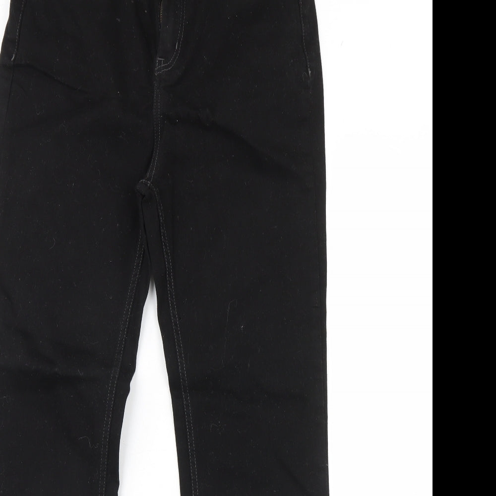 m&s Womens Black  Denim Straight Jeans Size 12 L31 in