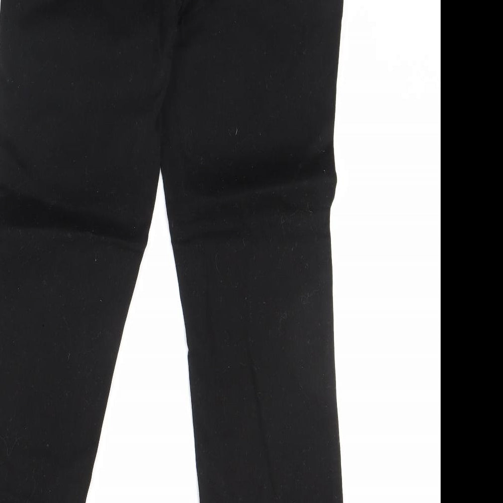m&s Womens Black  Denim Straight Jeans Size 12 L31 in
