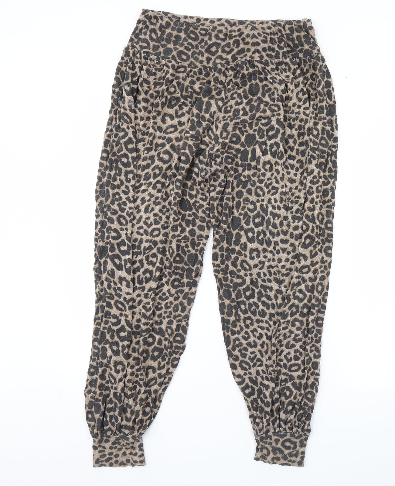 Preworn Womens Brown Animal Print  Trousers  Size 16 L29 in
