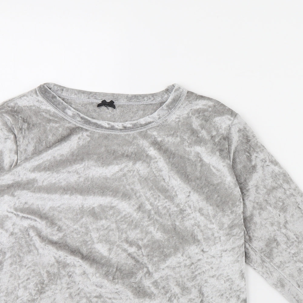 Metzuyan Girls Silver Solid  Cami Pyjama Top Size 11 Years