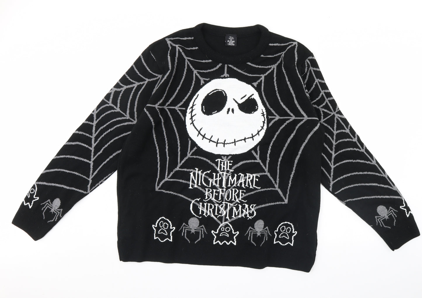 Disney Womens Black   Pullover Jumper Size XL  - Christmas jumper