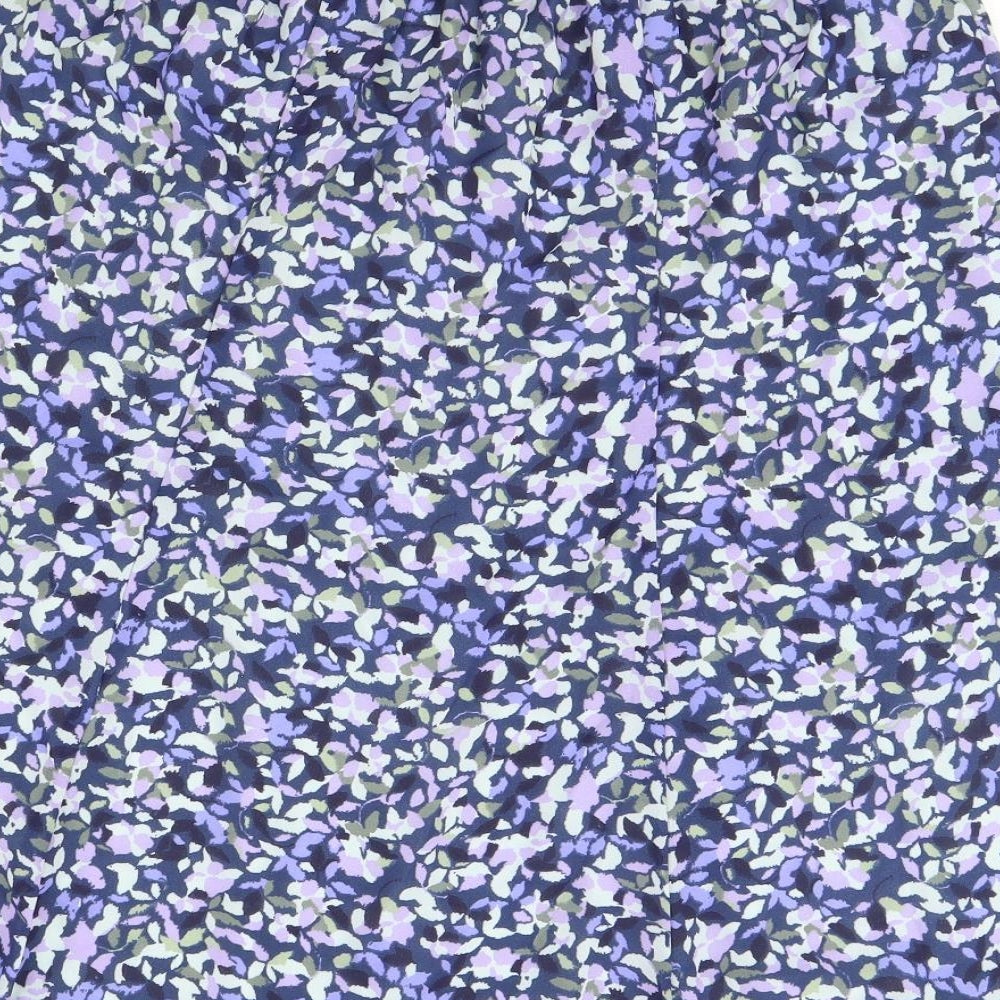 EWM Womens Blue Floral  Flare Skirt Size 16