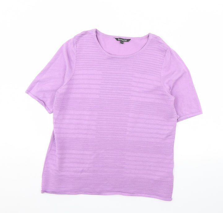 Bonmarché Womens Purple Pullover Jumper Size 16