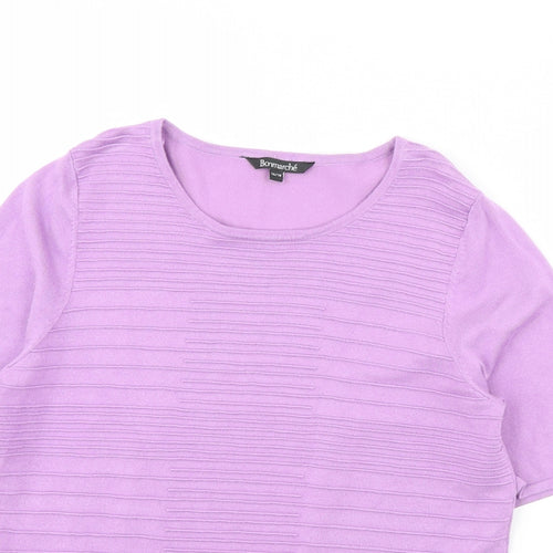 Bonmarché Womens Purple   Pullover Jumper Size 16