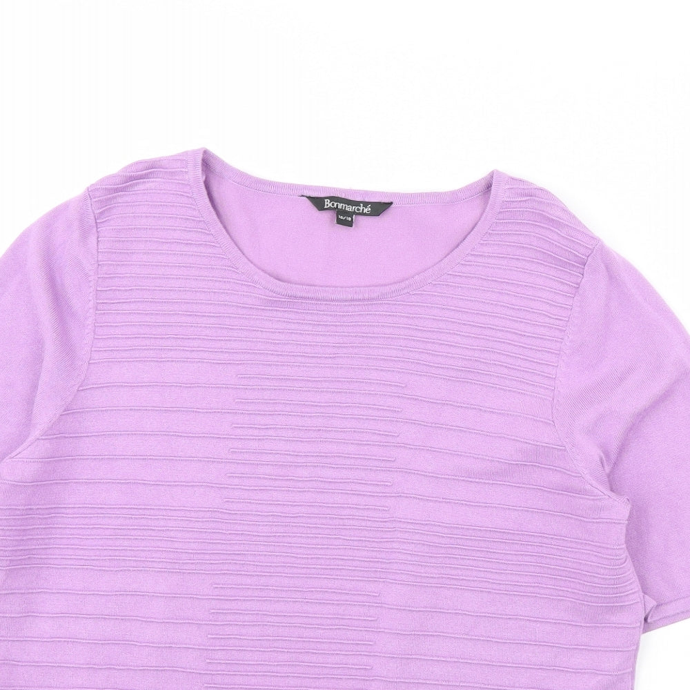 Bonmarché Womens Purple   Pullover Jumper Size 16