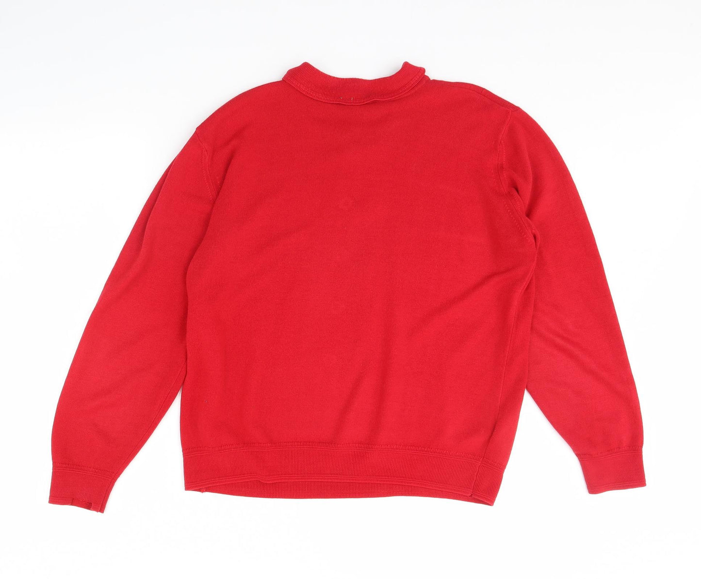 M&s Womens Red   Pullover Jumper Size 16