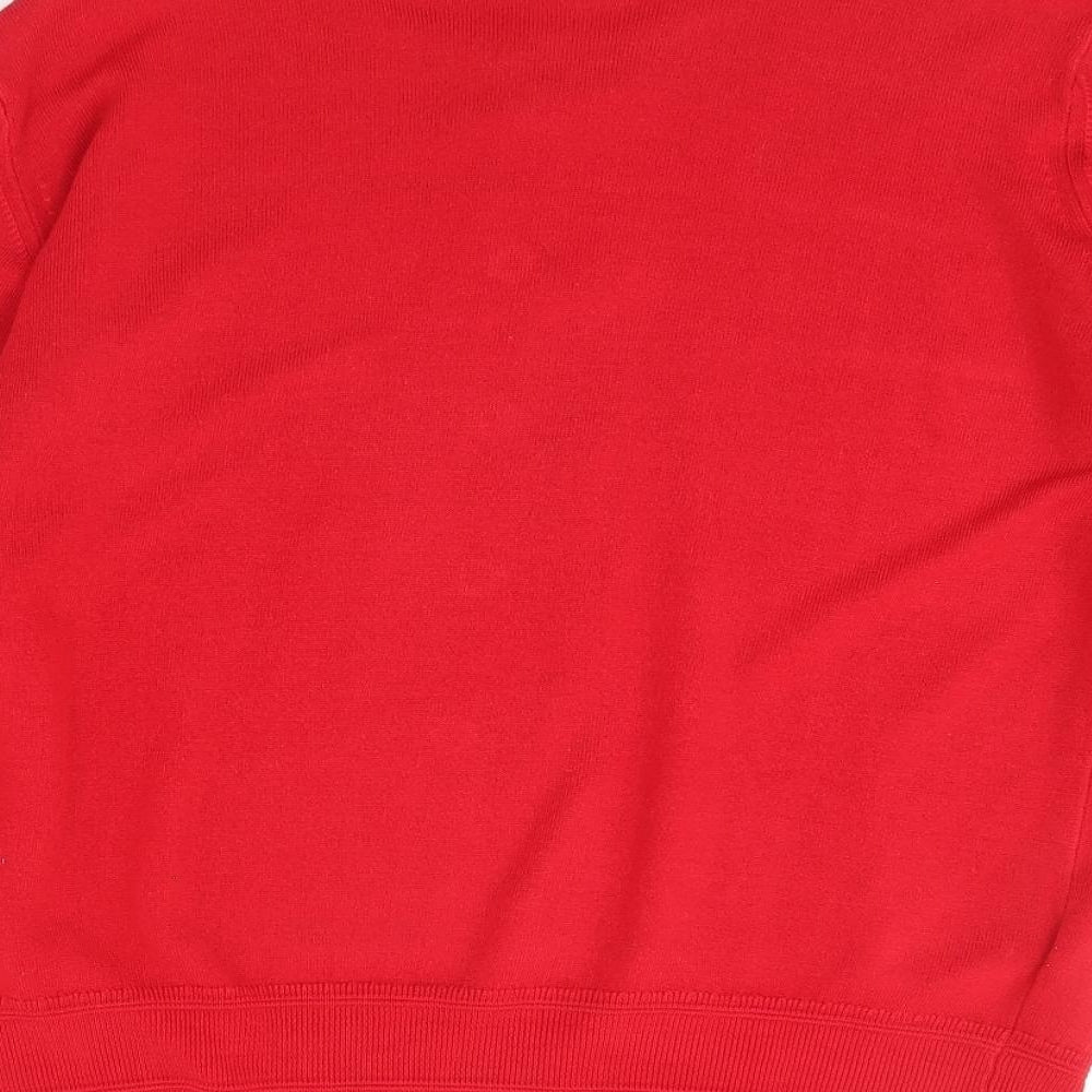 M&s Womens Red   Pullover Jumper Size 16
