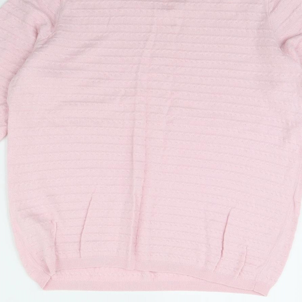 Bonmarché Womens Pink   Pullover Jumper Size M