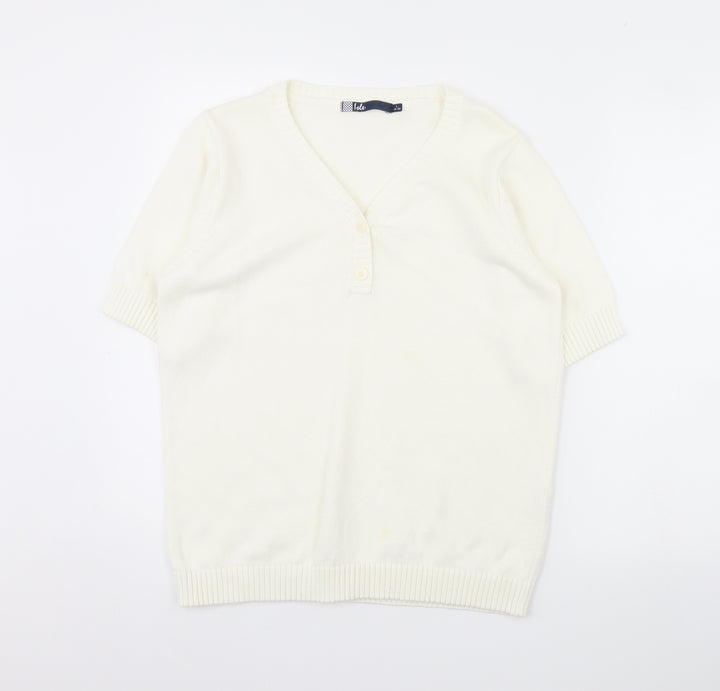 isle Womens Ivory Pullover Jumper Size L