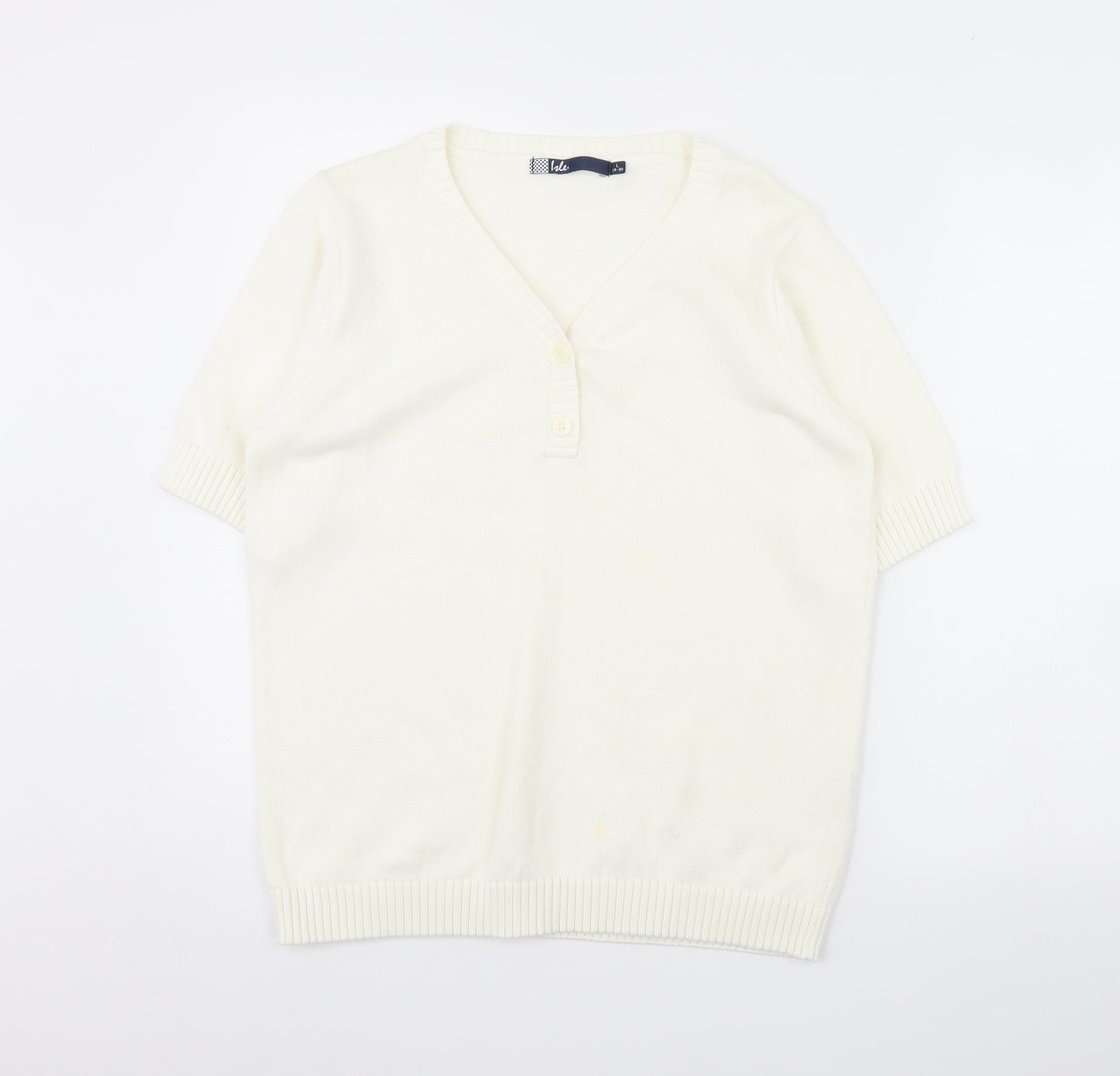 isle Womens Ivory   Pullover Jumper Size L