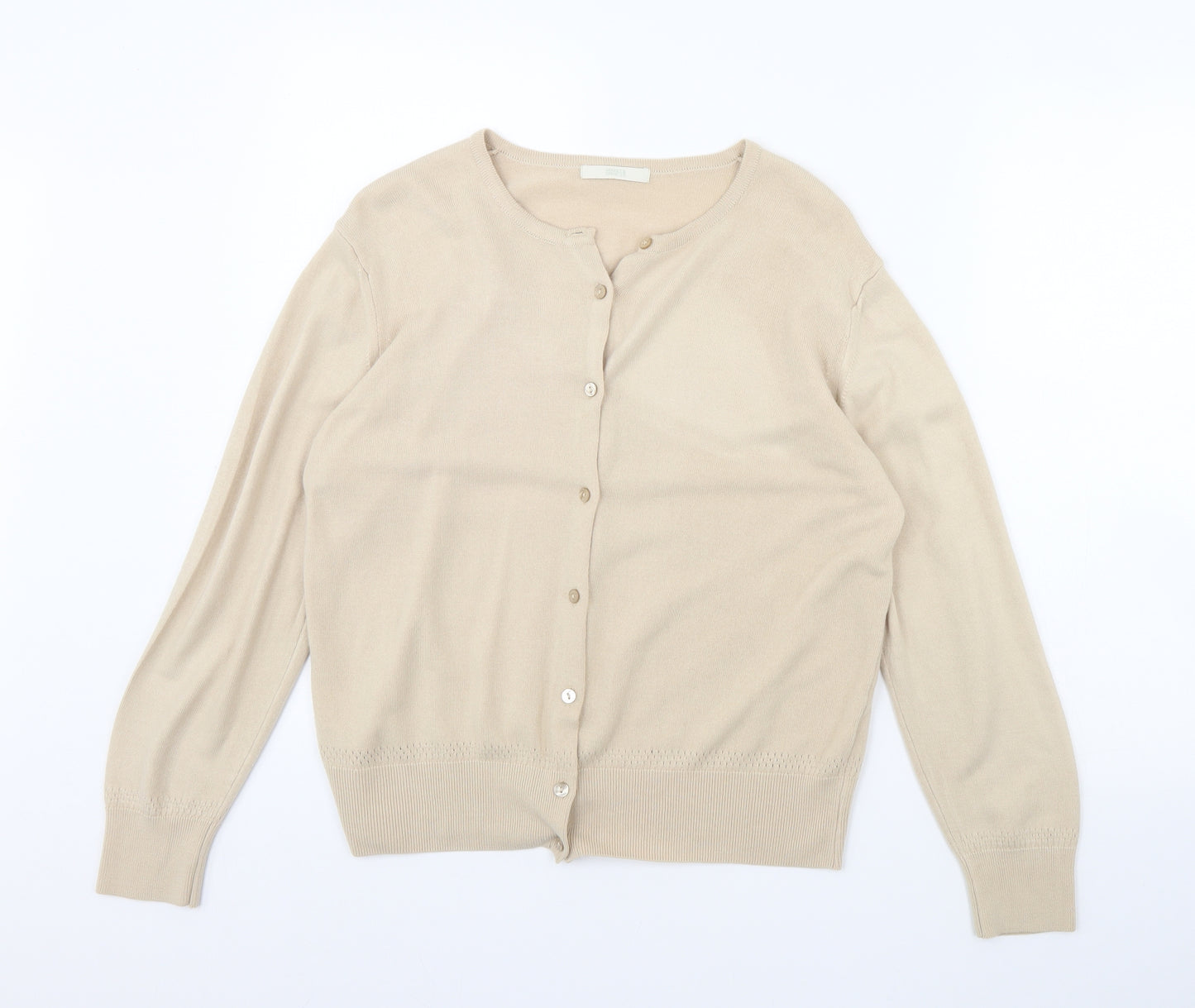 M&s Womens Beige   Cardigan Jumper Size 18