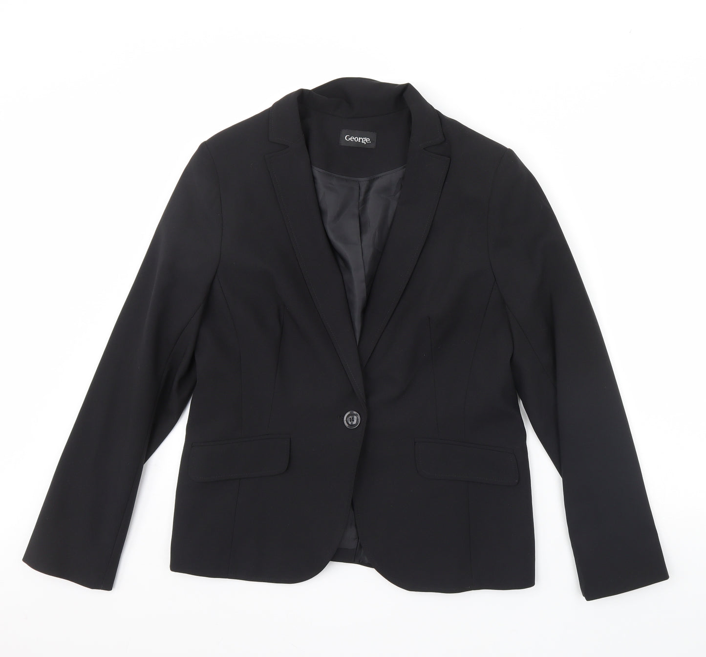 George Womens Black   Jacket Blazer Size 14  - Shoulder Pads