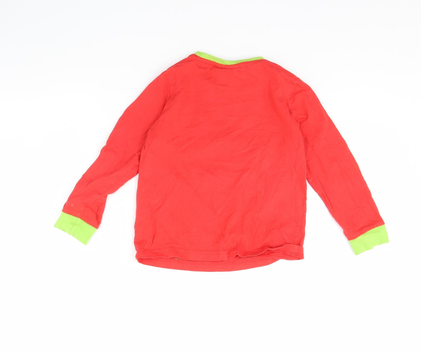 The Grinch Boys Red Solid   Pyjama Top Size 5 Years  - The grinch