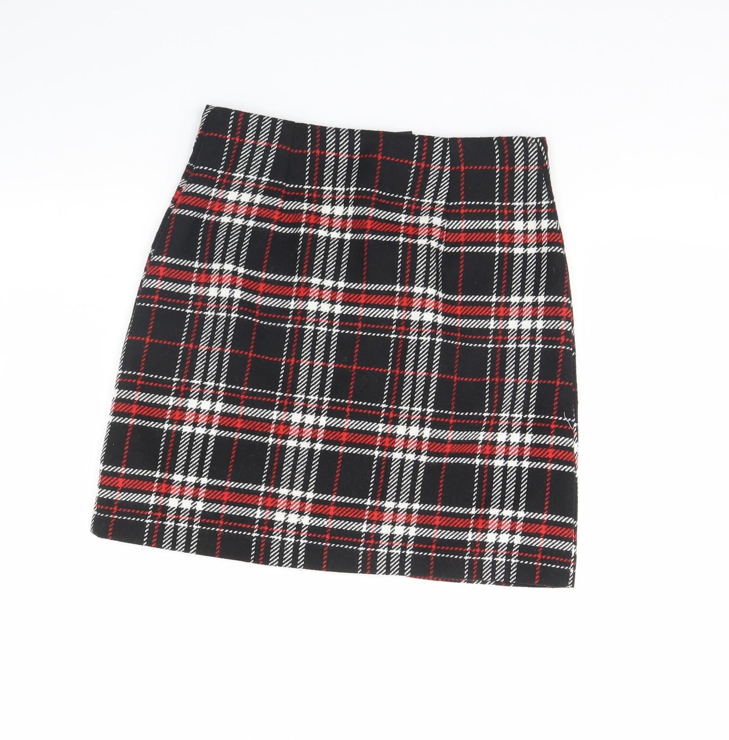 Papaya Womens Black Check  Mini Skirt Size 8