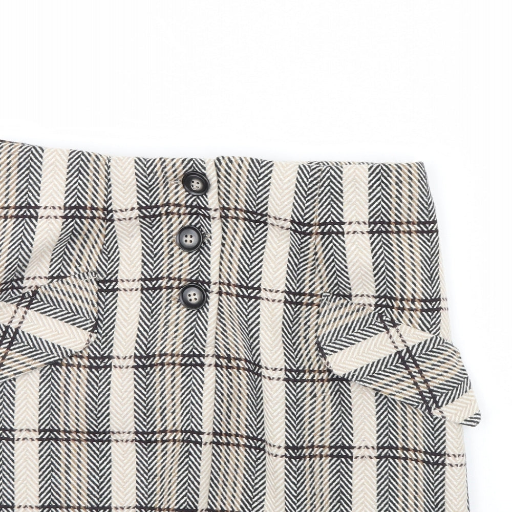 TU Womens Brown Plaid  Mini Skirt Size 8