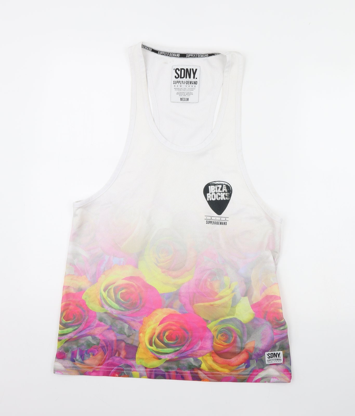 Supply & demand Mens White    T-Shirt Size M  - ibiza rocks