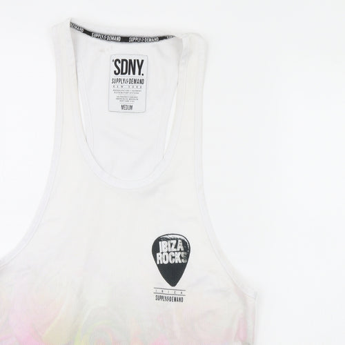 Supply & demand Mens White    T-Shirt Size M  - ibiza rocks