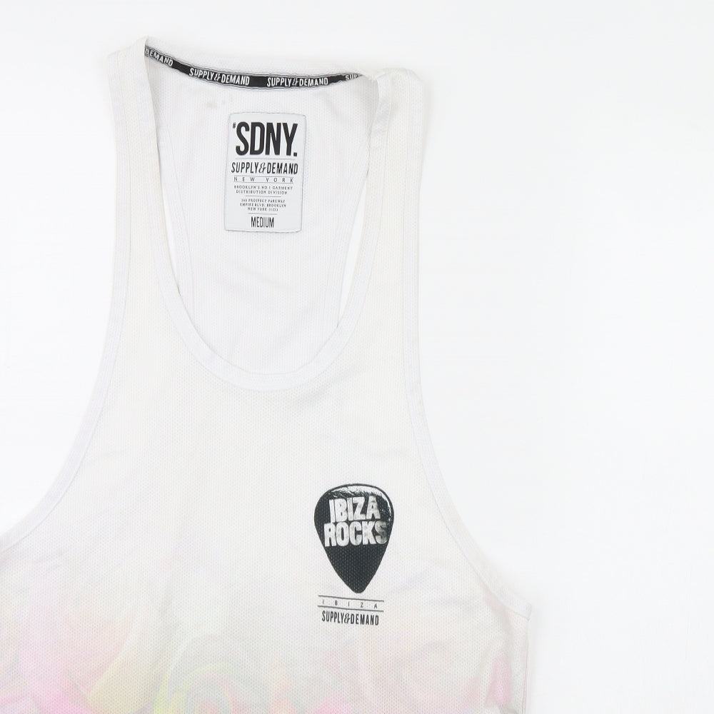 Supply & demand Mens White    T-Shirt Size M  - ibiza rocks