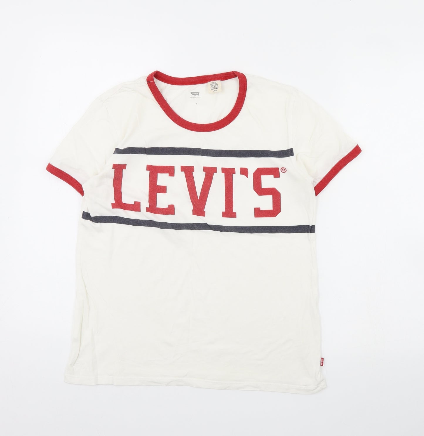 Levis Mens White    T-Shirt Size S