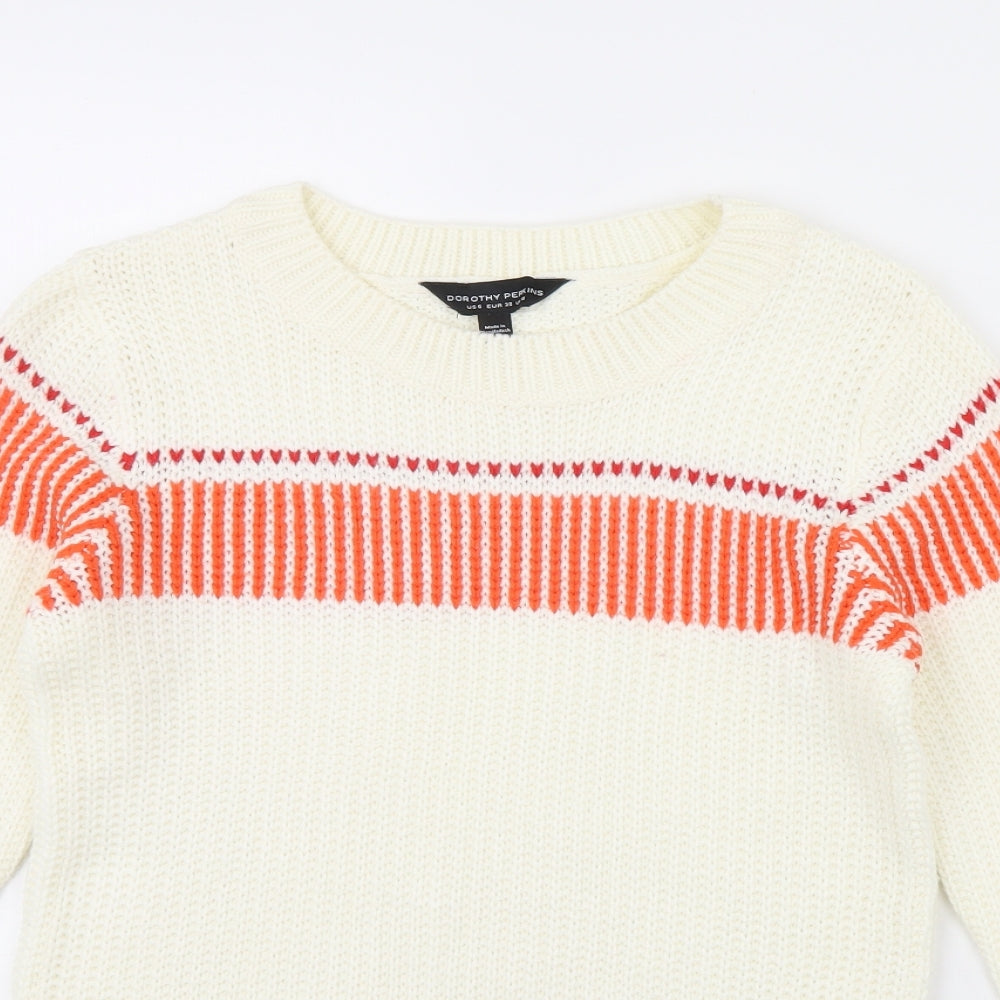 Dorothy Perkins Womens Ivory   Pullover Jumper Size 10