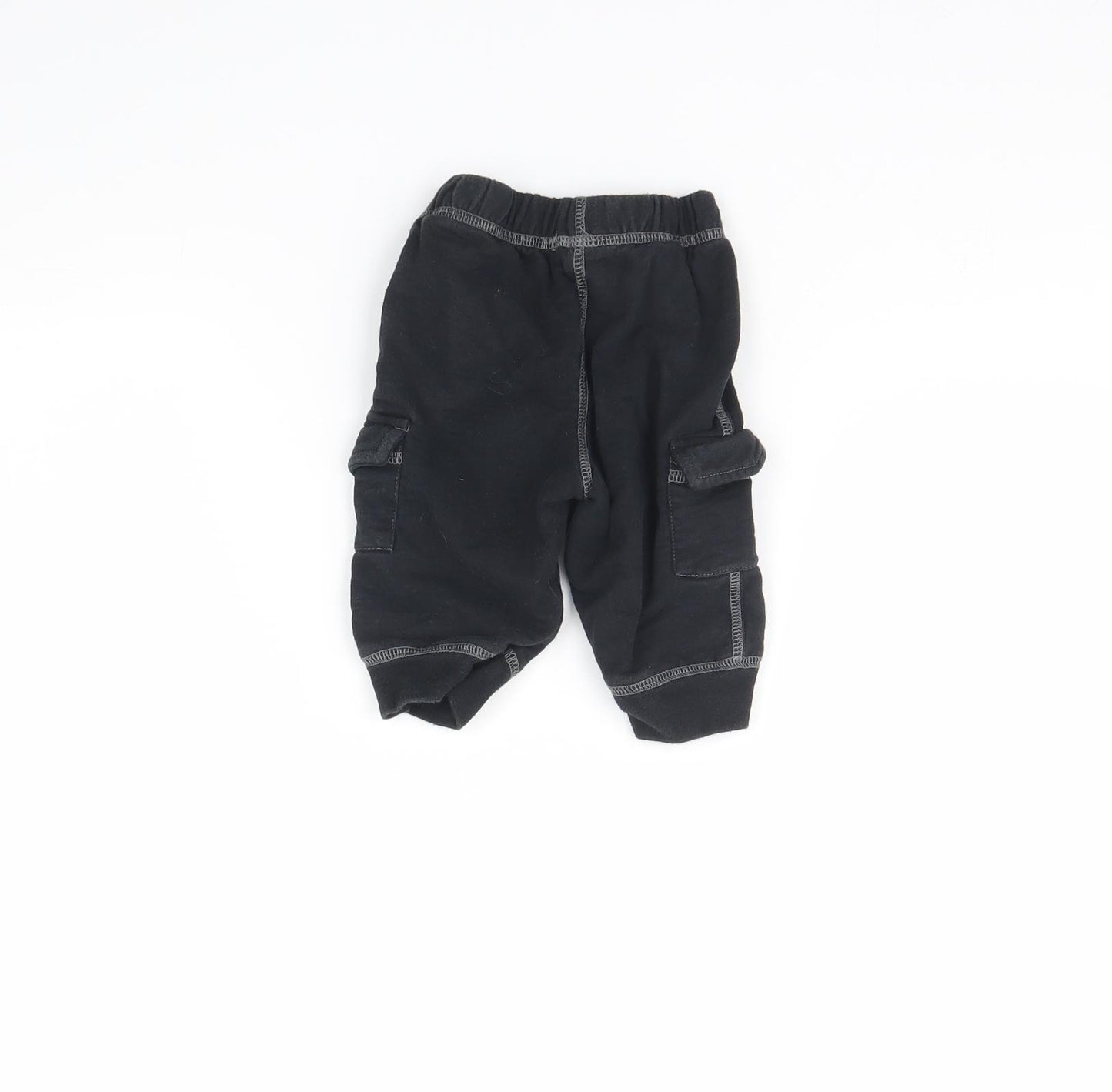 George Baby Black   Jogger Trousers Size 3-6 Months