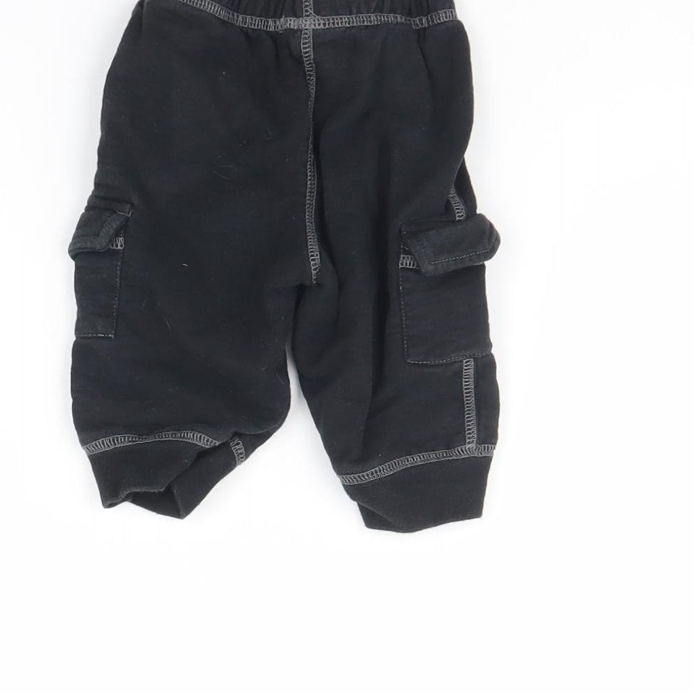 George Baby Black   Jogger Trousers Size 3-6 Months