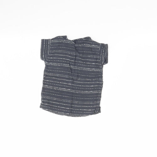 George Baby Grey Striped  Basic Blouse Size 9-12 Months
