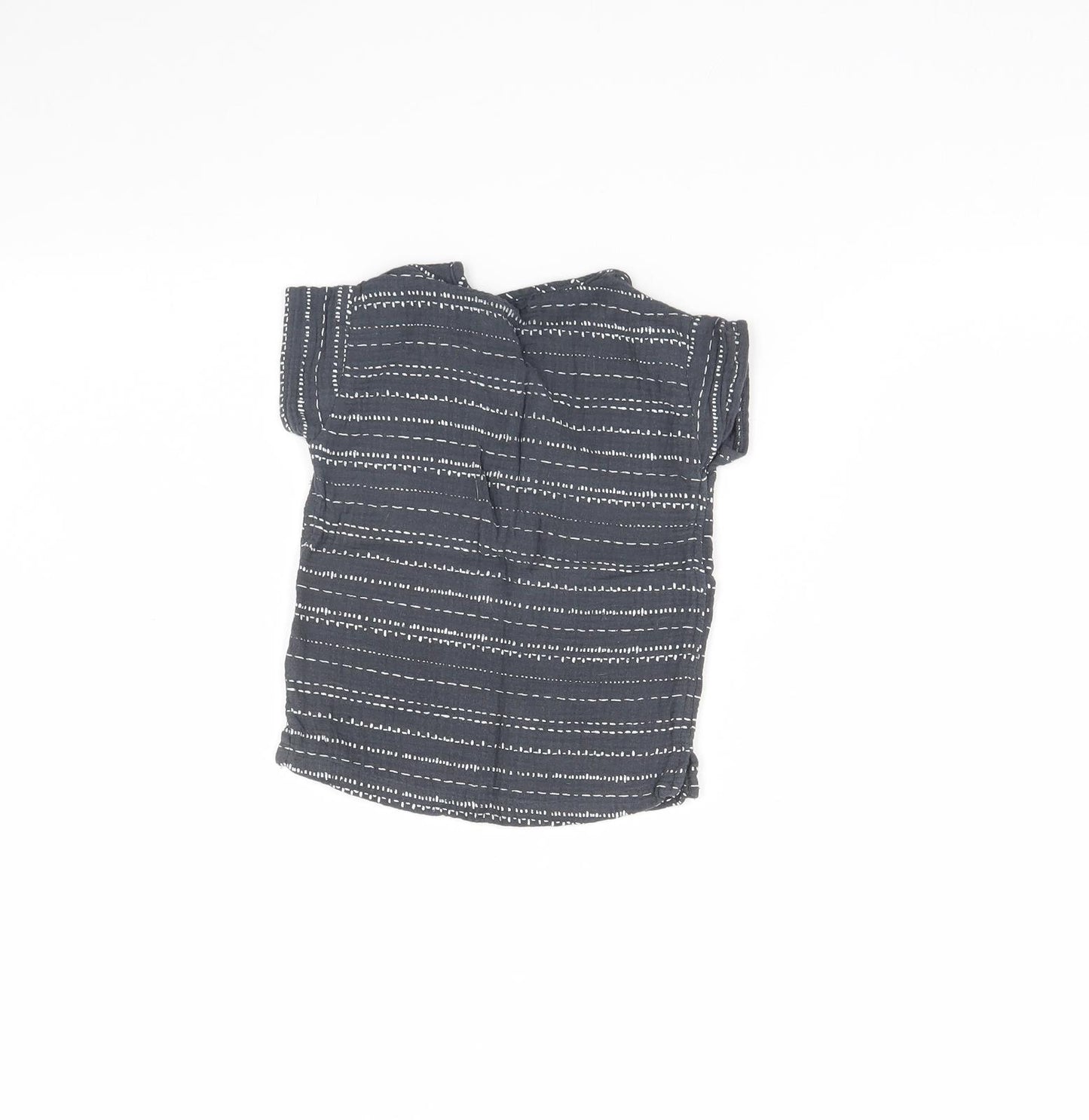 George Baby Grey Striped  Basic Blouse Size 9-12 Months