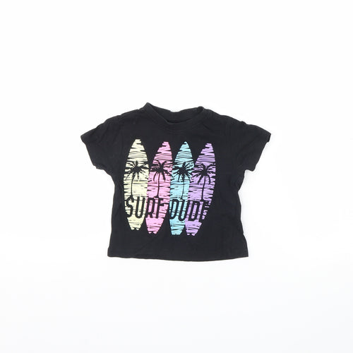 Pep &co Baby Black   Basic T-Shirt Size 9-12 Months