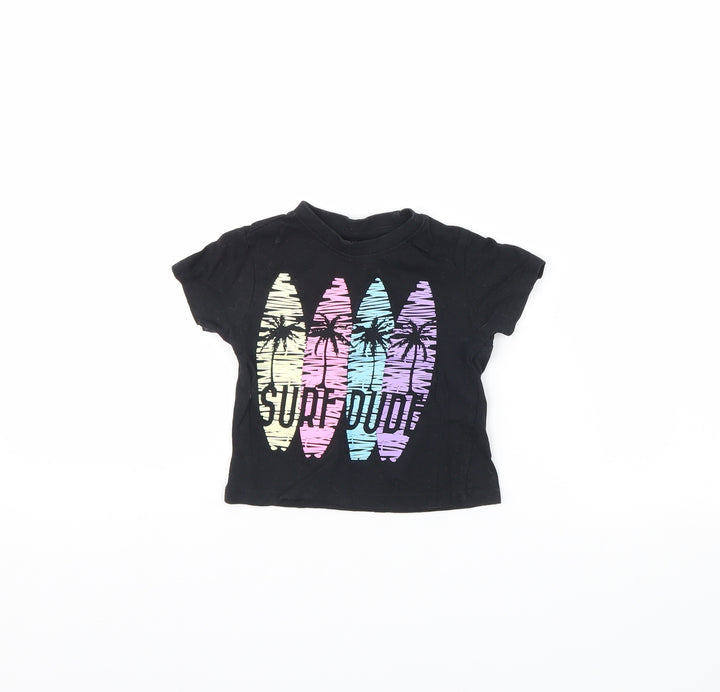 Pep &co Baby Black   Basic T-Shirt Size 9-12 Months