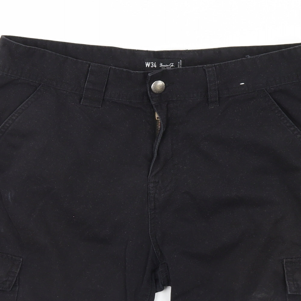 Denim & Co. Mens Black   Chino Shorts Size 34