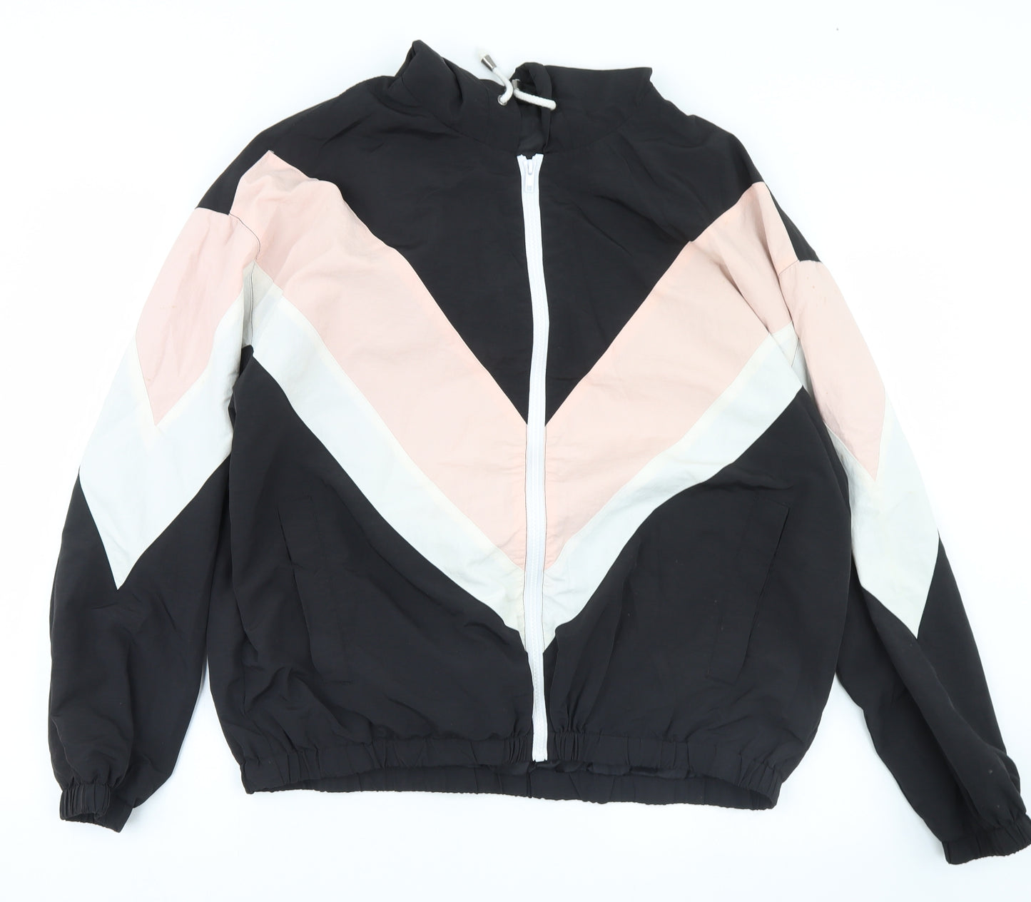 Topshop Womens Black   Rain Coat Coat Size L